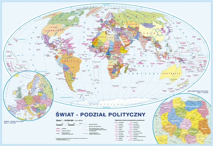 Mapa na biurko Polska Kreska